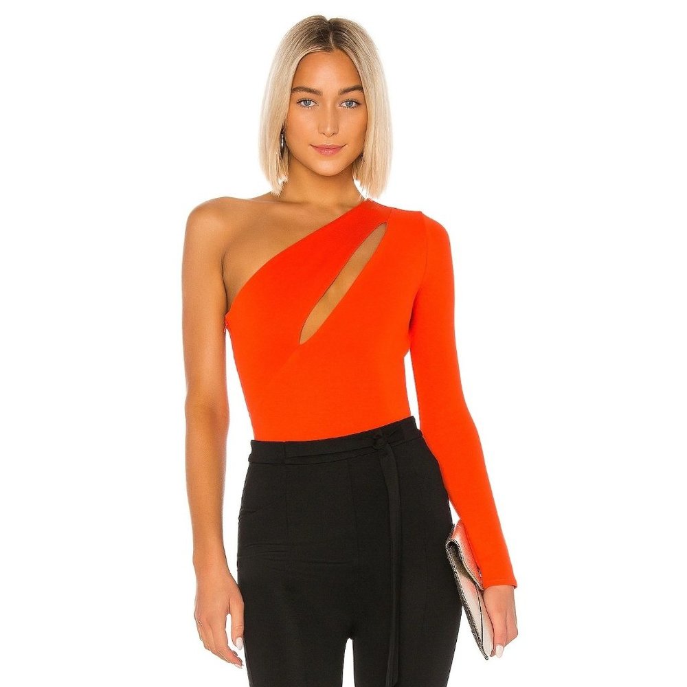 NBD Aaliyah Bodysuit Red Orange Women's Size Small - Picture 1 of 12